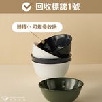 【哩皿食器】台灣製  CPET 潔晶湯碗｜恬淡白, , large