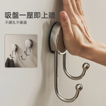 【上手家居】質感不鏽鋼吸盤掛鉤(無痕掛勾/吸盤掛勾/牆壁掛鉤/廚房掛鉤/浴室掛鉤), , large
