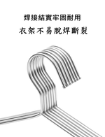 【誠宜居家】《特粗、特厚》長45cmx寬加粗4mm不鏽鋼防滑衣架10入(衣架 曬衣架 晾衣架 防滑 乾濕兩用), , large
