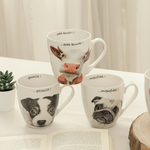 【YU Living】俏皮動物造型陶瓷馬克杯 早餐咖啡杯 600ml-巴哥, , large