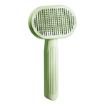 摩達客寵物-馬卡龍系橢圓貓耳按壓式美容圓珠針梳理毛梳-三色可選/寵物梳浮毛梳嚕貓嚕狗紓壓神器貓狗適用, , large