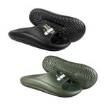 DIADORA迪亞多那 休閒舒壓拖鞋 MIT台灣製造 男鞋 居家 戶外 一體成型 EVA 足弓支撐 排水 止滑 黑 綠, , large