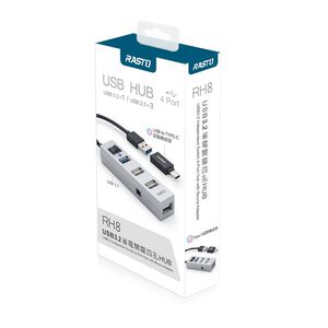 RASTO RH8 USB3.2 Switch 4-Port Hub