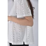 (M) A.STREET韓牌浮紋白色短袖上衣二手衣, , large