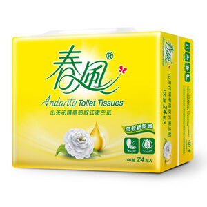 春風山茶花精華抽取式衛生紙-100PC