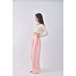 (M) air space lady高腰小香風寬鬆粉色長褲二手衣, , large