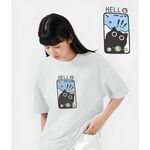 JZ TEE Black Cat - HELLO Graphic Tee, , large