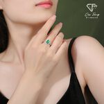 【CF鑽飾】女戒 培育祖母綠《夢境》1.5克拉 哥倫比亞祖母綠 鑽戒 戒指, , large