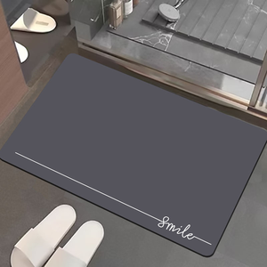 Nano suede soft diatomaceous earth water-absorbent anti-slip floor mat