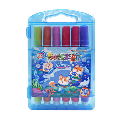 柴語錄12色易水洗彩色筆-藍色