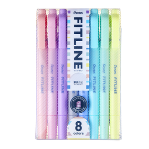【龍品文創】飛龍 Pentel  8色雙頭螢光筆 SLW11P-8T