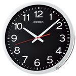 SEIKO 精工 工業風滑動式秒針 靜音掛鐘 時鐘-35cm QXA732S, , large
