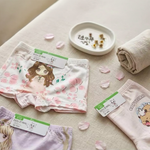 [Kaimei Cotton Industry] 6-piece set, random, excellent, boutique, elastic Lycra cotton, comfortable, breathable, children's (four-corner) underwear, girls' pure cotton underwear, , large