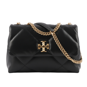 TORY BURCH Kira 納帕皮革鑽石格紋縫線小號二用包/黑色