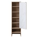 single-door high cabinet-marble white, , large