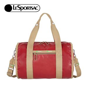 |快速出貨|Lesportsac Duffle Roll Bag 50周年復刻版復古圓桶包/ 亮酒紅