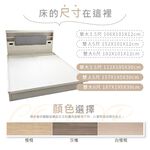 台灣製【藤原傢俬】雙USB附插座/燈二件式掀床組(床頭+掀床), , large