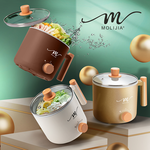【MOLIJIA】1.8L-M28 Double-Layer Anti-Scalding Non-Stick Fast Cooking Pot- Simple White, , large