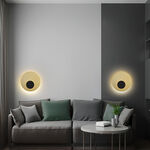 【H&R安室家】 LED羅娜壁燈（2款任選）ZA0262, 大黑小金, large