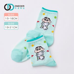 (多款)蠟筆小新童襪兒童長襪 台灣製棉襪 【旺達棉品】SC-701