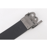 BURBERRY TB Logo 帆布及牛皮寬3.5cm雙面可用皮帶95cm/炭灰/石墨黑, , large