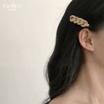 【Gulicc】古莉可 髮夾 復古鍊條氣質珍珠瀏海夾組(2入), , large