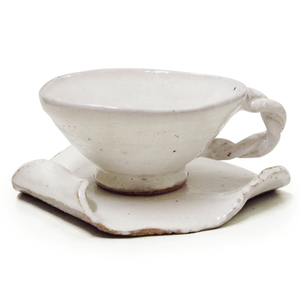 [豐名日本餐具] 咖啡杯組 白雲 (手作) / C00CS1-119