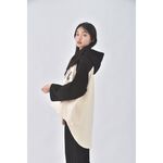 (L) disney質感連帽杏色長袖上衣二手衣, , large