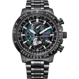CITIZEN 星辰 100週年限量宇宙幻彩 飛行錶 光動能電波手錶 BY3005-56E