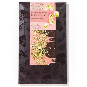 Ruby and 75% chocolate with pistachio