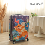 NaSaDen [Summer Cat]26" Checked Zipper Luggage, , large