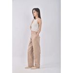 (XL) giordano高腰棉質素面杏色長褲二手衣, , large