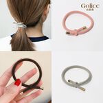 【Gulicc】古莉可 髮圈 莫蘭迪色氣質螺紋髮圈 3入, , large