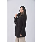 (S) 【金莎私服】kiabi質感連帽黑色外套二手衣, , large