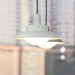 【H&R安室家】 20x13cm小款 LED北歐吊燈 ZA0108, 黑, large