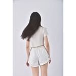 (M) fashion wearing高腰丹寧牛仔質感白色短褲二手衣, , large