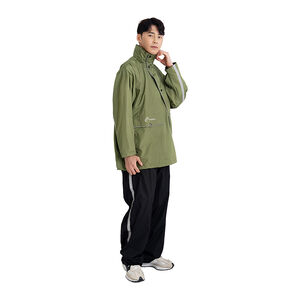 防水先鋒斜開機能二件式雨衣-綠2XL