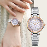 CITIZEN 星辰 XC 心蕊 光動能電波萬年曆女錶-29mm EC1011-62W, , large