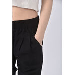 (XL) starkiki高腰棉質休閒黑色長褲二手衣, , large