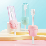 Luveta Newborn Baby Oral Cleansing Combo - Baby Toothbrush x 2 (Pink Blue & Pink) / Teeth Foam 50ml x 1 / Teeth Spray 20ml x 1, , large