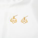 【Angel & Me】無限 愛心 s925 純銀 厚鍍 24k純金 一對耳環 耳夾, , large