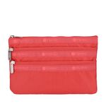|快速出貨|Lesportsac 3-Zip Cosmetic 三層拉鍊收納化妝包/ 玫瑰紅, , large