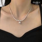 【Gulicc】古莉可 項鍊 不規則碎銀子珍珠項鍊, , large