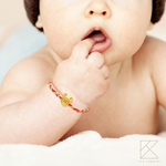 【TLH】黃金墜紅繩親子款手繩 純金999 多選 招財開運錢母 約重0.04錢&plusmn;0.02, , large