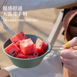 New food-grade durable camping serrata bowl in lavender purple (1 piece) (camping tableware, heat-resistant bowl, picnic bowl, portable outdoor bowl), , large