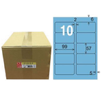 【龍德】LONGDER 三用電腦標籤 A4 10格 圓角 57*99mm 淺藍 1000張/箱 LD-814-B-B(適用雷射、噴墨、影印), , large