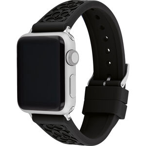 COACH Apple Watch 錶帶 38/40mm 適用 矽膠錶帶- 黑色(不含手錶)