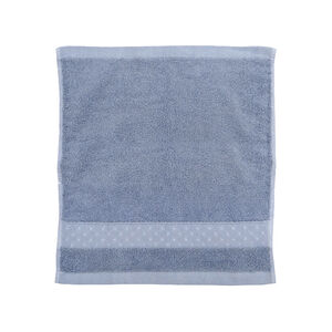 簡單工房編織紋方巾<灰藍色>