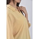 (S) uniqlo黃色長袖上衣二手衣, , large