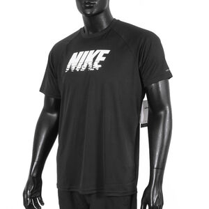 Nike Sunset Logo 男 短袖 防曬衣 T恤 抗UV 速乾 運動 戲水 黑 [NESSC690-001]